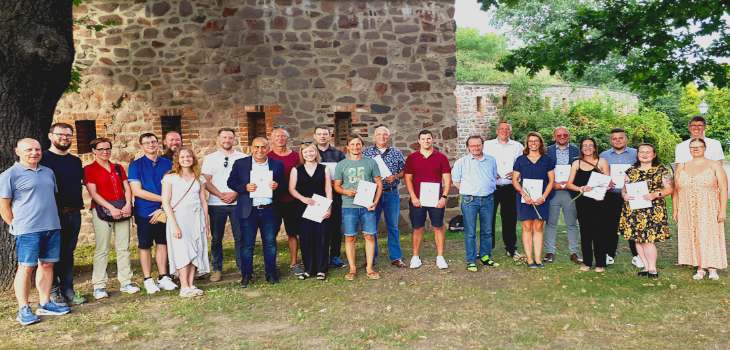 Ceremonial presentation of certificates